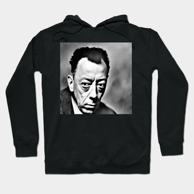 Camus Existentialism Hoodie by Disputatious